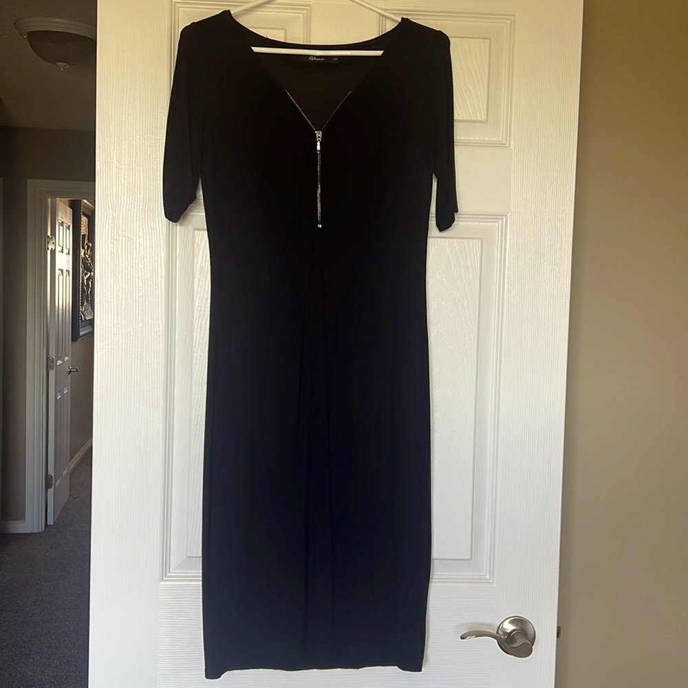 BLACK MIDI DRESS